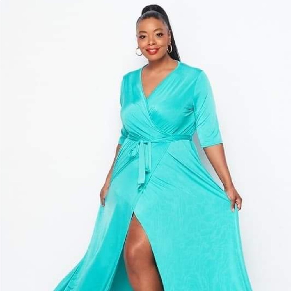 Faux wrap dress 3x